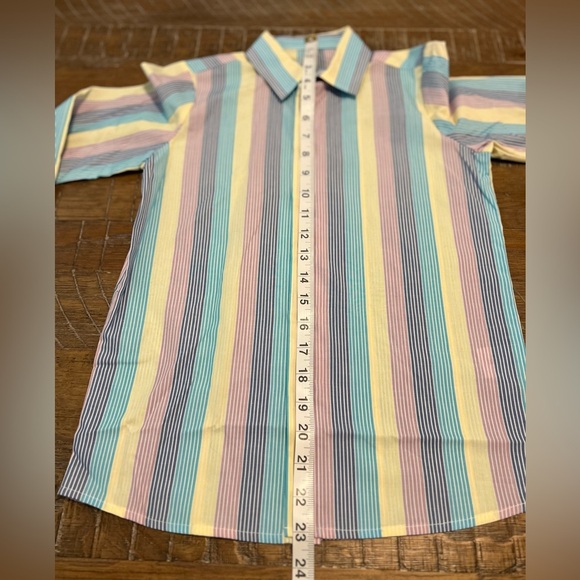 Wonder Nation Pastel Striped Shirt - Picture 4 of 7